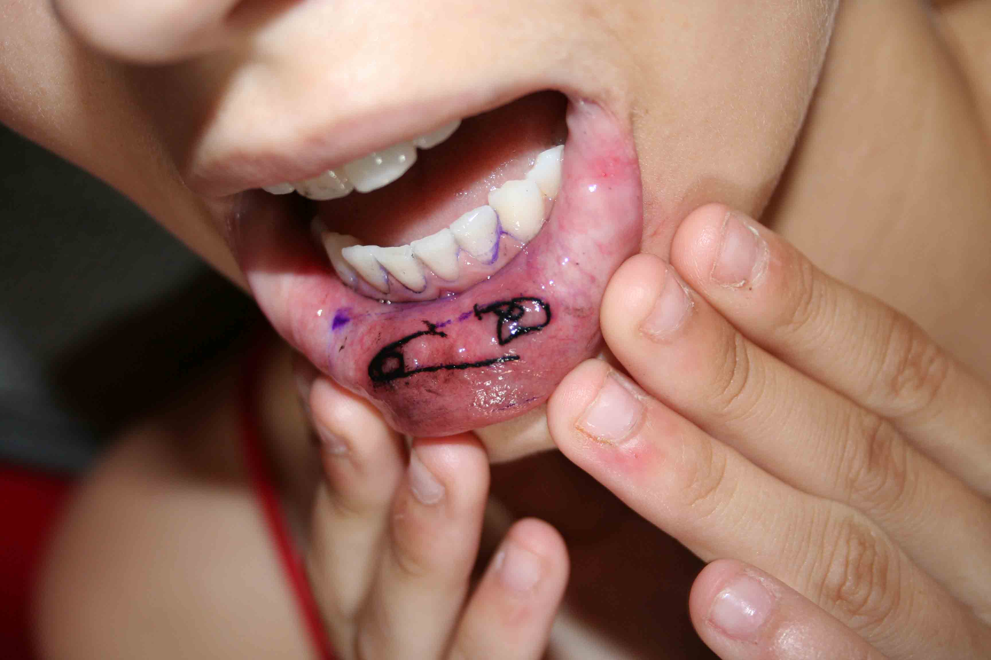 inner lip tattoo