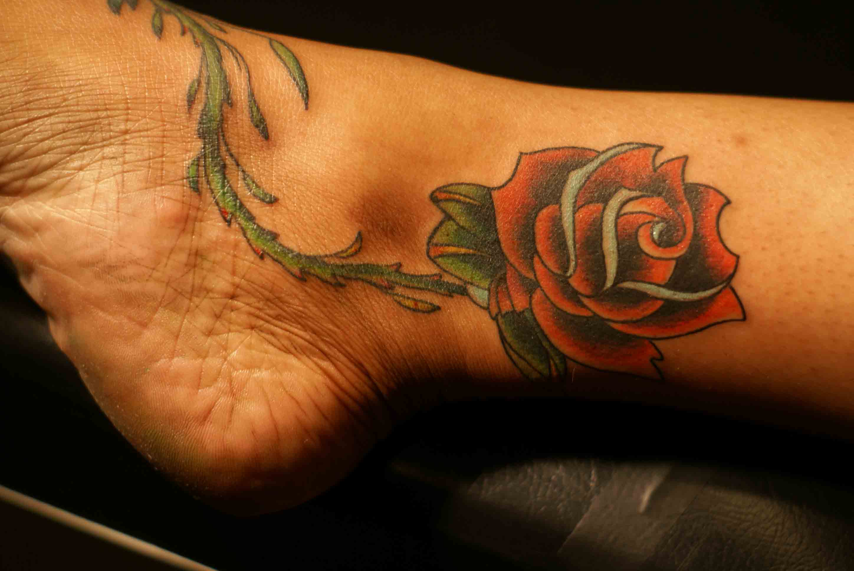 Rose Foot tattoo