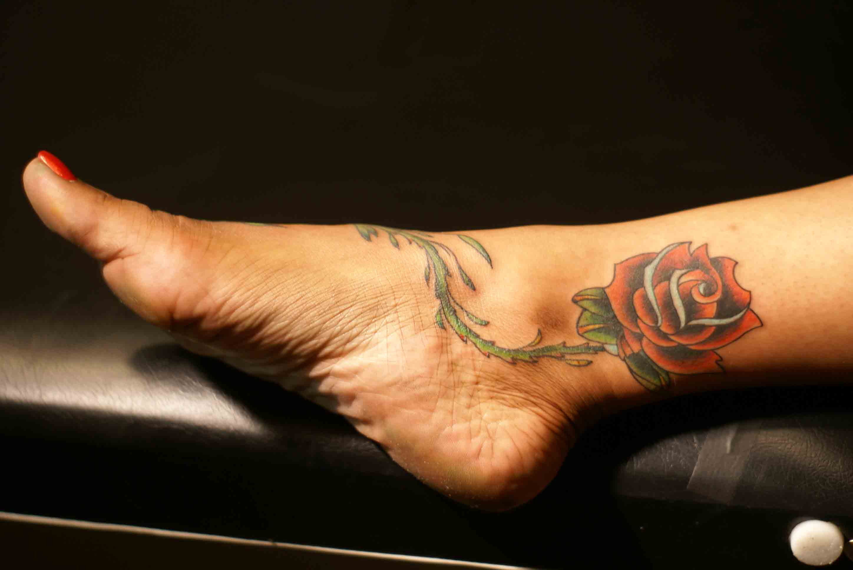 Rose Foot tattoo