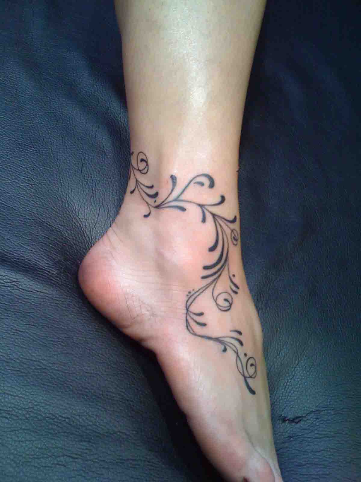 Foot Filigree Tattoo by